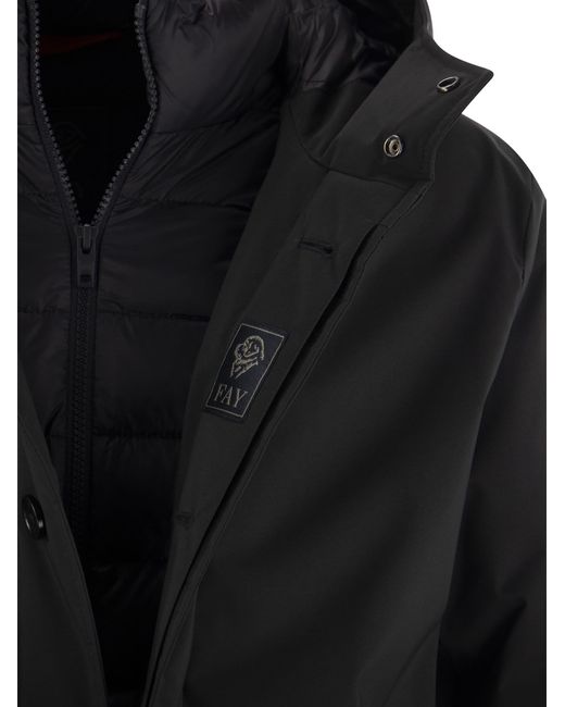 Fay Blue Double-layered Parka for men