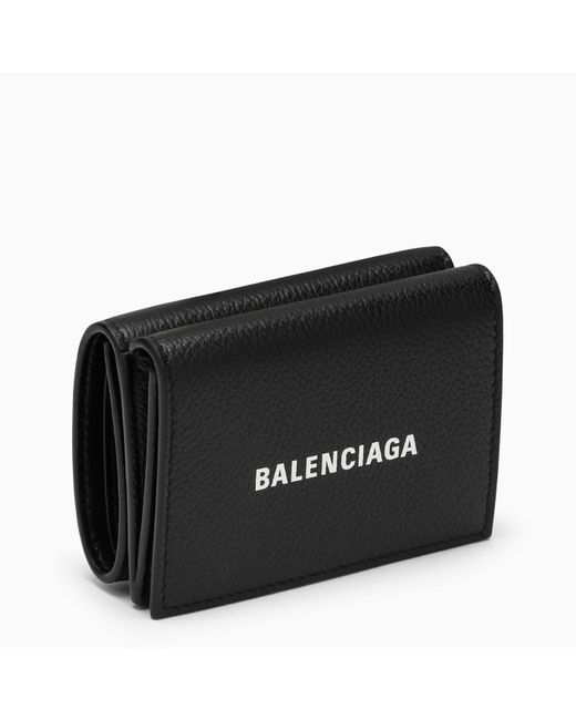 Balenciaga Black Leather Horizontal Wallet for men