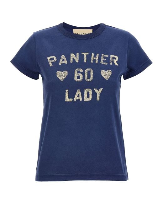 Valentino Garavani Blue Panther Lady T-Shirt