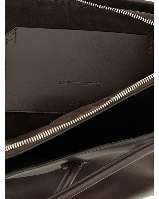 The Attico Black La Passeggiata Medium Shoulder Bags
