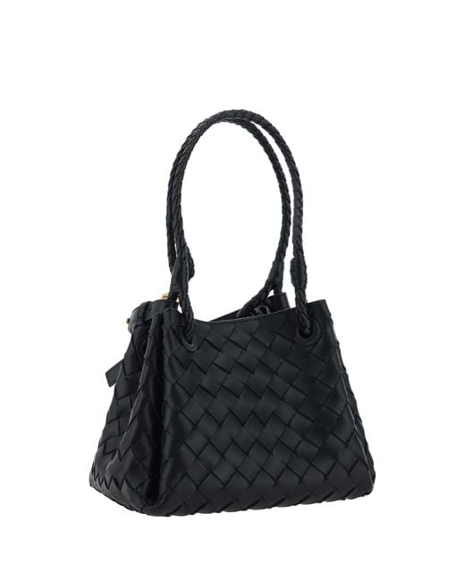 Bottega Veneta Black Shoulder Bag Parachute Lambskin