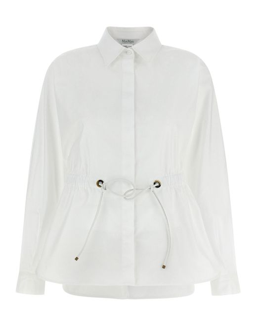 Max Mara White Cotton Poplin Shirt