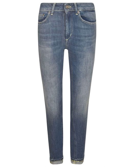Dondup Blue Skinny Fit Buttoned Jeans