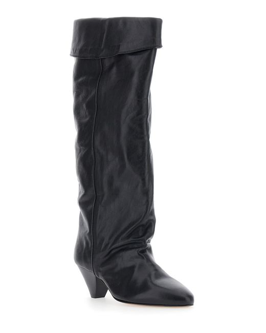 Isabel Marant Black Boots Elita-Gz Leather