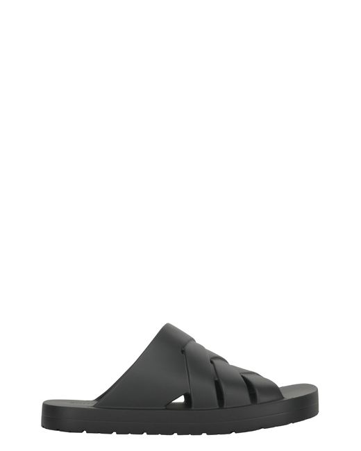 Bottega Veneta Black Rubber Slides for men