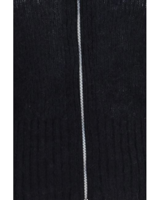 Our Legacy Blue Alpaca-Blend Zip-Up Hoodie Sweatshirts