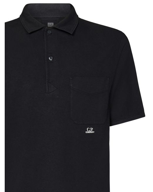 C P Company Black Polo Shirt for men