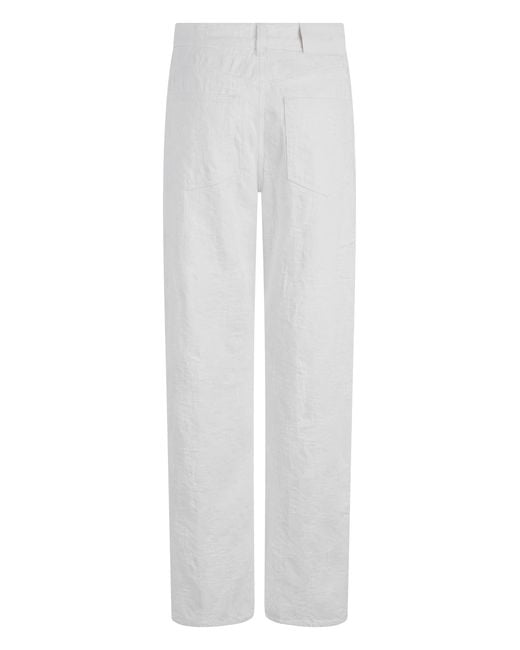 DIESEL White Straight-Leg Denim Jeans Cotton