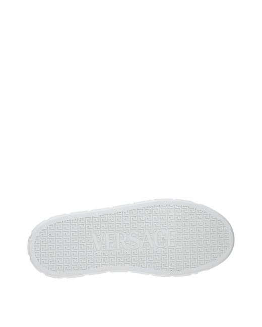 Versace White Leather Sneakers for men