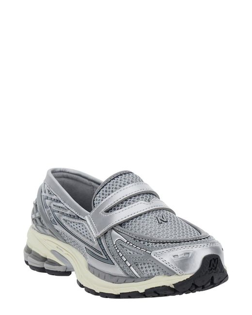 New Balance White Sneakers Lifestyle With Rubber Sole