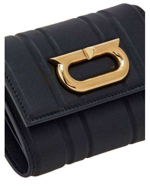 Ferragamo Black Calf Leather Wallet