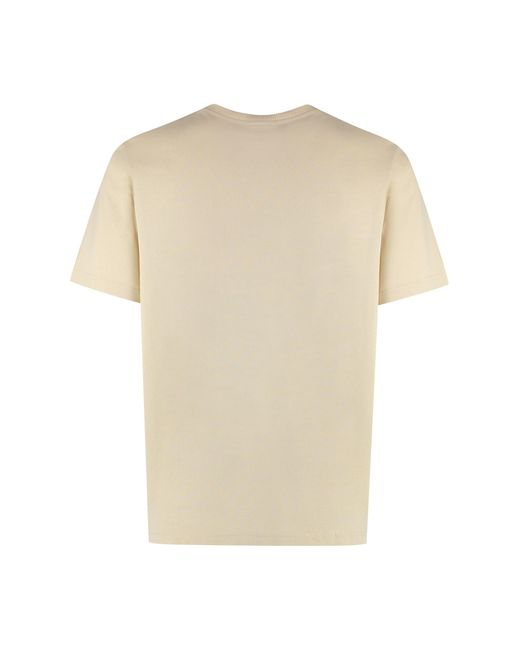 Maison Kitsuné Natural Printed Cotton T-Shirt for men