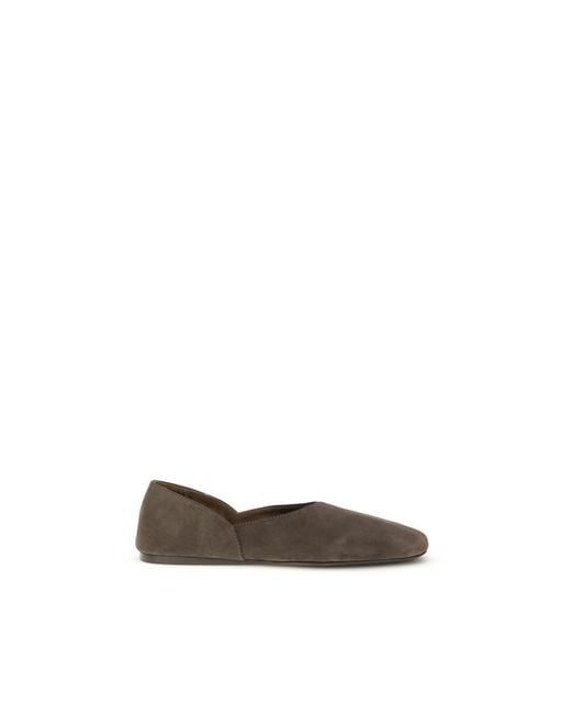 Khaite Multicolor Brown Calf Leather Bos Taurus Ballet Flats