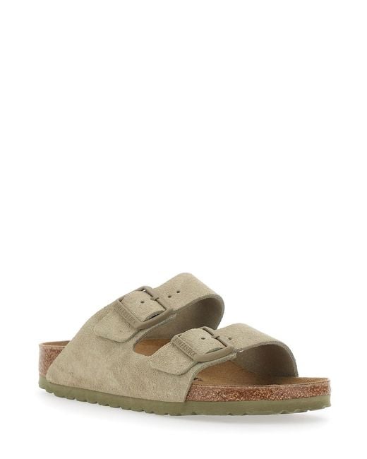 Birkenstock Natural Sandals Arizona Suede Leather