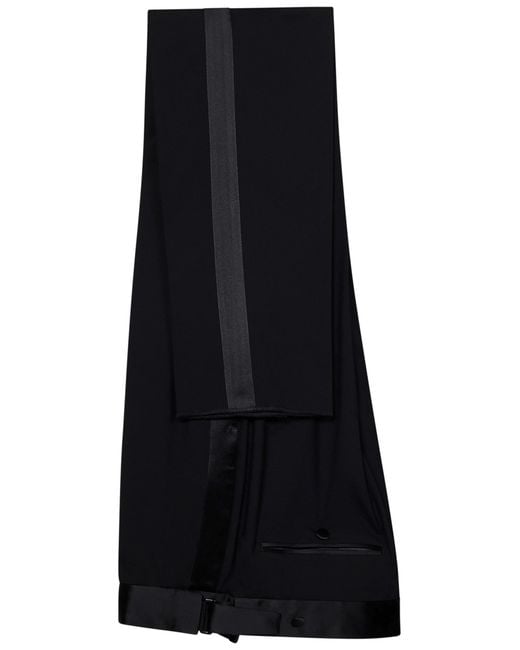 Tom Ford Black Suit With Satin Peak Lapel for men