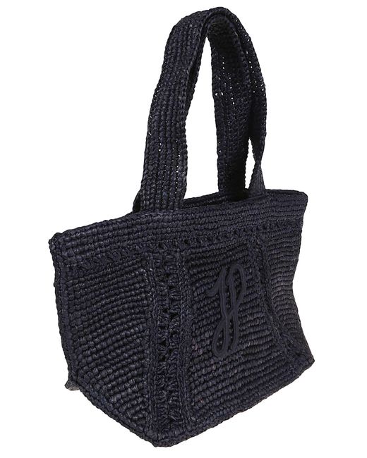 Patou Blue Trapeze Tote Bag Pm