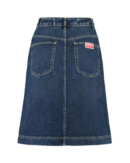 KENZO Blue Denim Skirt