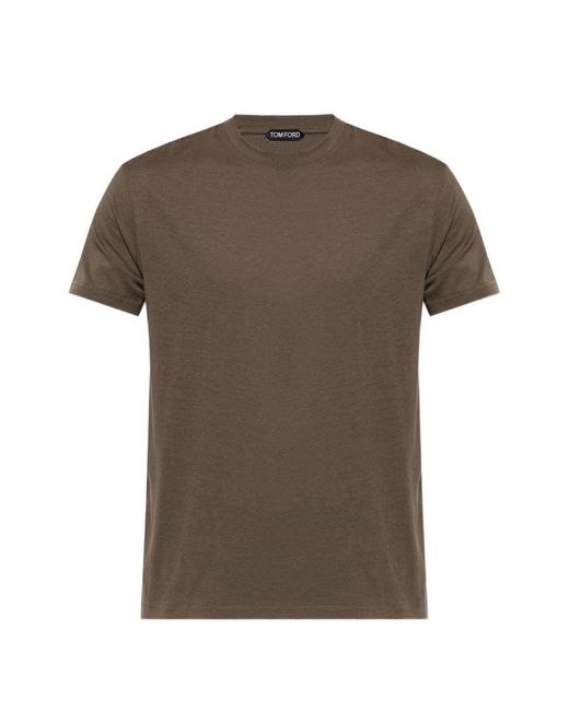 Tom Ford Black T-Shirt Lyocell T-Shirts for men