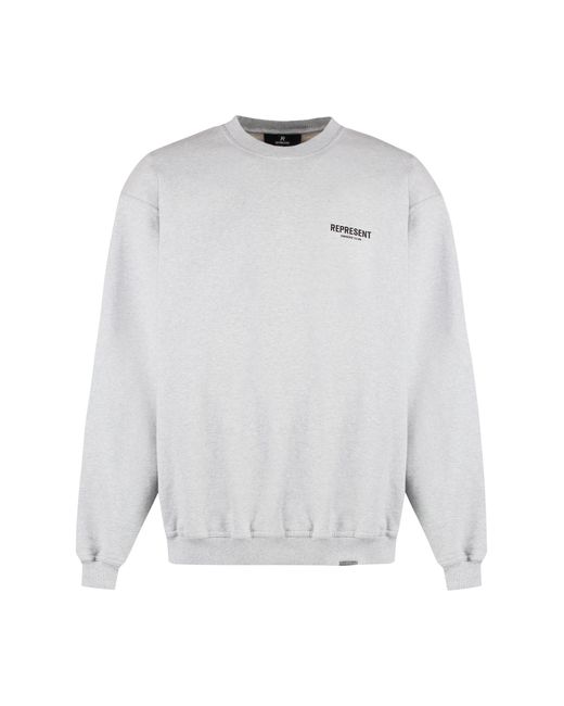 Represent White Cotton Sweatshirt Sweatshirts for men