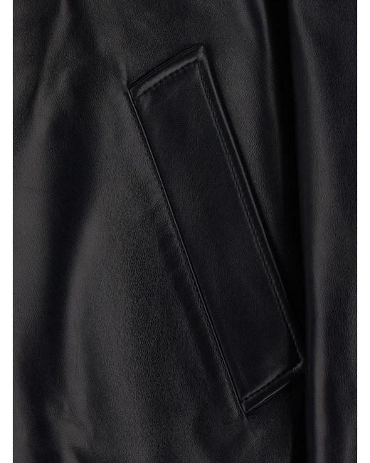 Balenciaga Black Leather Jacket Coat