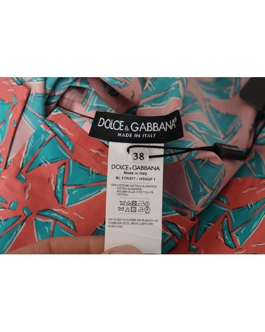 Dolce & Gabbana Black Sail Boat Print Cotton T-Shirt