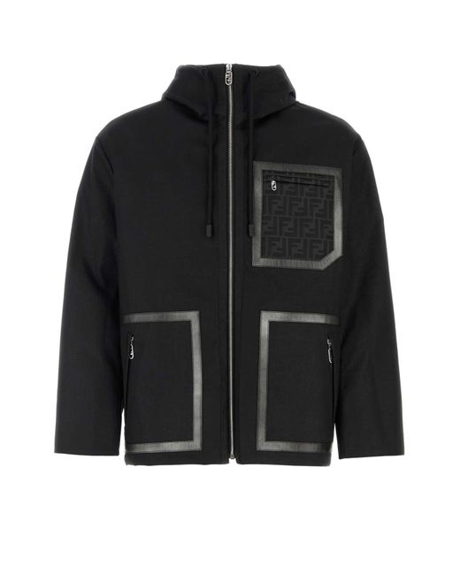Fendi Black Mackintosh Jacket for men