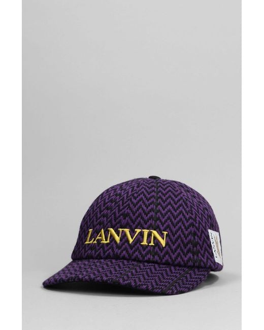 Lanvin Purple Hats for men