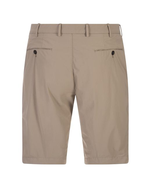 PT Torino Gray Dark Stretch Cotton Shorts for men