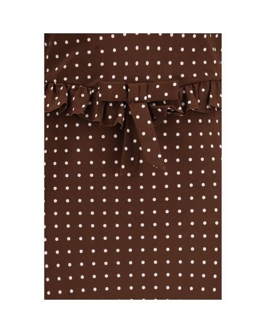 Alessandra Rich Brown Silk Casual Dress