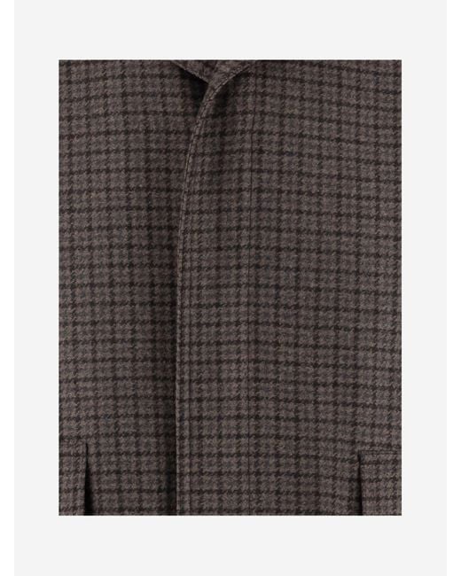 Tagliatore Gray Wool Coat for men