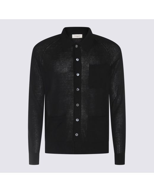 Piacenza Cashmere Black Silk Knitwear for men