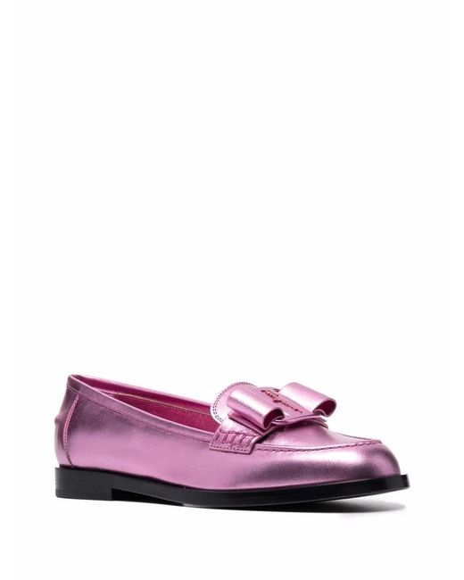 Ferragamo Pink Ferragamo Vivaldo High Shine Ballerina Shoes