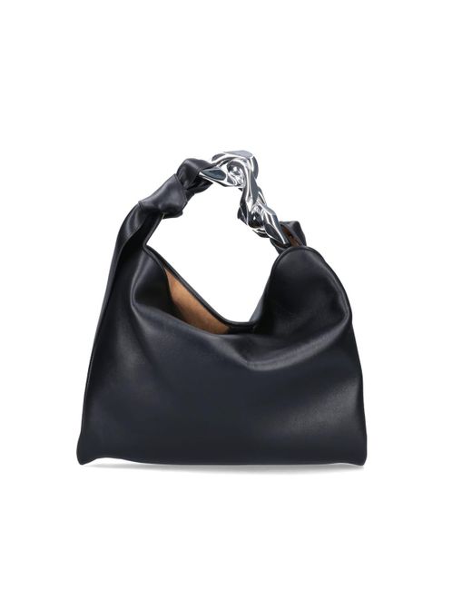 J.W. Anderson Black Chain Hobo Small Shoulder Bag