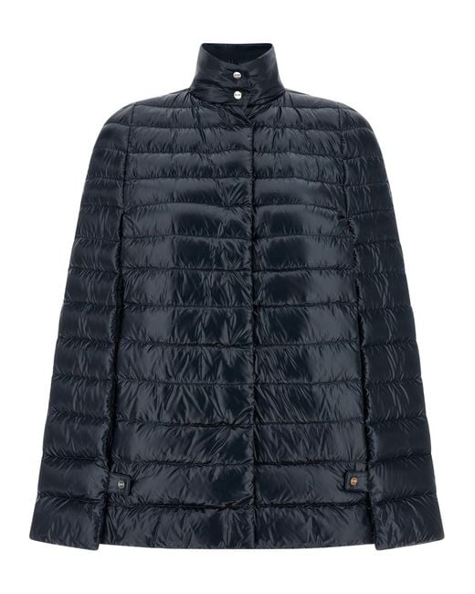 Herno Blue Cape Down Jacket