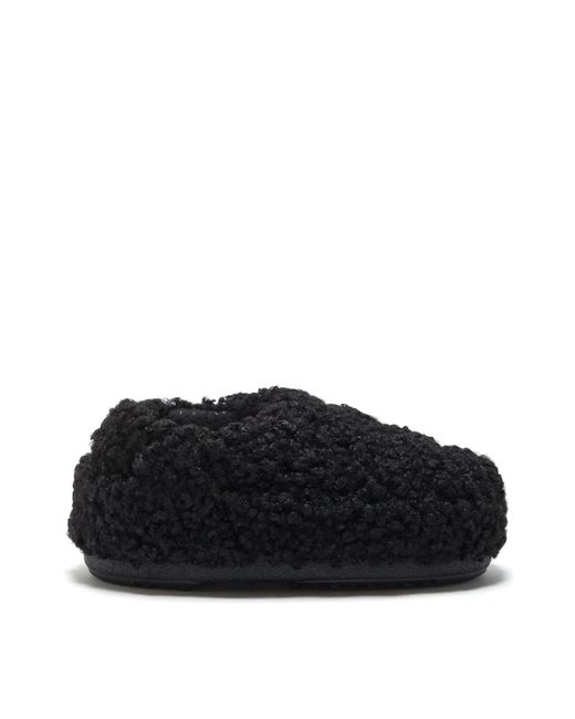 Moon Boot Black Faux Curly Logo Band Sandals Shoes