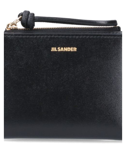 Jil Sander Black Logo Mini Wallet