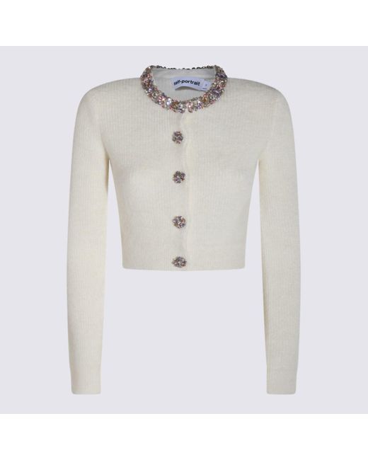 Self-Portrait White Cream Knitwear
