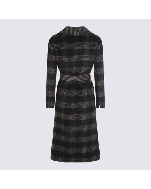 Twinset Black And Wool Coat