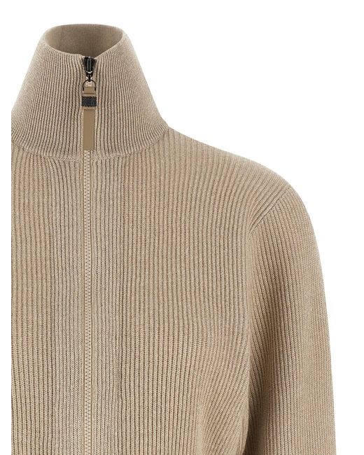 Brunello Cucinelli Natural 'Sparkling' Cardigan