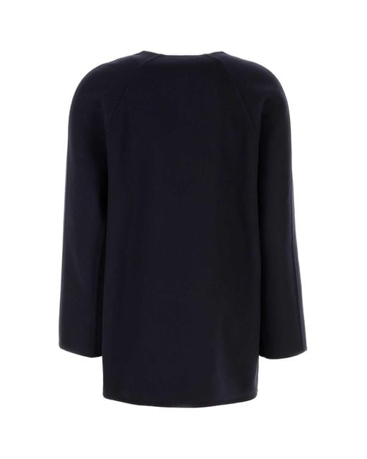 コート Bottega Veneta Giacca Cash Collarless Bottega Veneta Giacca Cash Collarless in Blue | Lyst UK