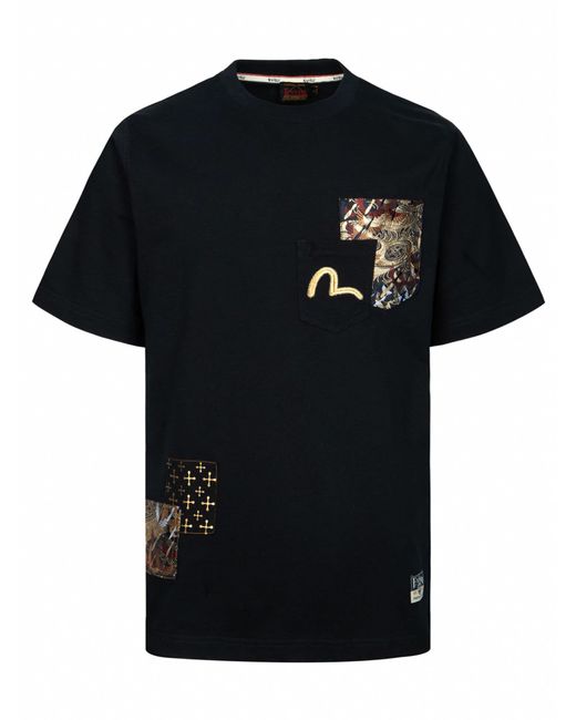 Evisu Black T-Shirts And Polos for men
