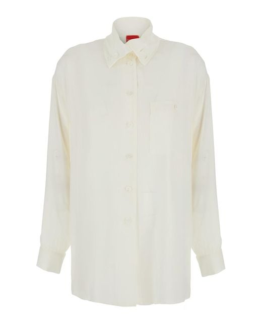 ..,merci White Cotton Shirt