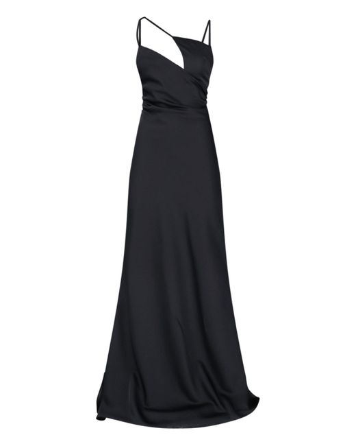 The Attico Black Melva Long Dress