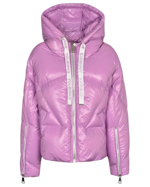 Khrisjoy Iconic Shiny Quilted Jacket in Mauve (Purple) | Lyst