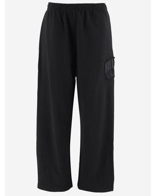 BBCICECREAM Black Cotton Trousers With Logo for men
