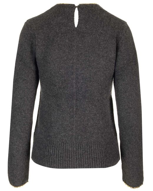 Totême  Black Embellished Sweater
