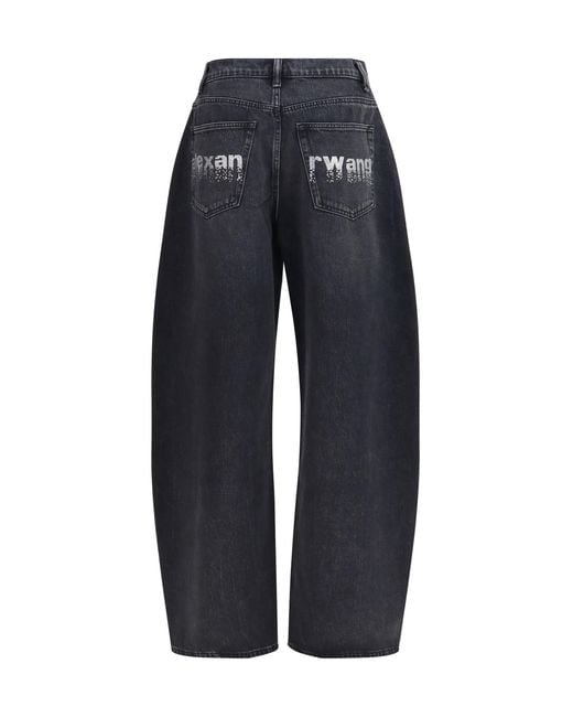 Alexander Wang Blue Crystal Balloon Jeans Cotton