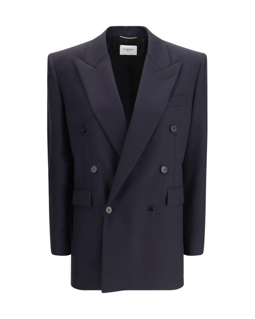 Saint Laurent Blue Blazers & Vests