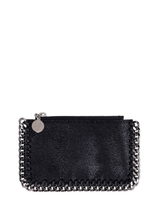 Stella McCartney Black Card Holder Polyester Wallets & Purses