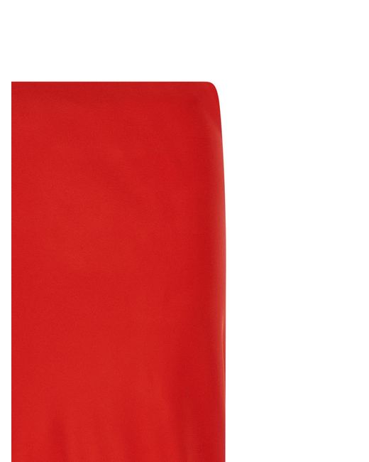 Ermanno Scervino Red Viscose Mini Skirt